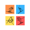Four Skiers - Skiing Winter Sports