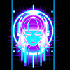 Neon face art