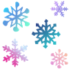 Bunte Schneeflocken