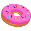 Pink donut with sprinkles