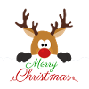 Merry Christmas Red Nose Reindeer