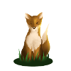 Childish cute fox illustration