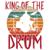 King Of The Drum Retro Vintage Drum Set Drummer