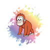 Orangutan monkey comic