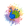 Peacock Comic Animal