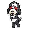 Émoticône Sheepadoodle Dog In Love