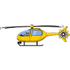 Pilot and helicopter yellow