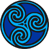 Spezial Triskele blau