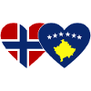 Norway Kosovo Flag Heart