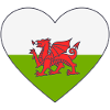 Wales Flag Heart