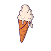 Eis Waffeleis tropfend