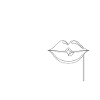 Birthday Queen Lips Script