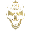 Janvier 1981 Skull Gold