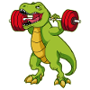 Dino Gym Workout Dinosaur Bodybuilding