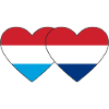 Luxembourg Holland Flag Heart