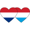 Holland Luxembourg Flag Heart