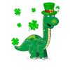 Leprechaun Dinosaur Clover Saint-Patrick