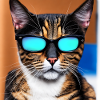 Cute cat Clint with glasses