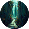 Magical path through water passage