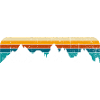 Retro Mountain Sunset