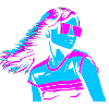 Retro Beach Girl