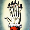Christmas cap hand
