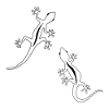 Two Lizards (b&w)
