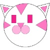 Pink Geometric Cat