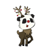 Xmas Pandas Rudolph