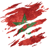Maroc - drapeau national, rayures, fissures