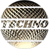 Techno disco ball gold
