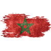 Maroc - Drapeau national, effet brosse