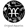 Zodiac sign Aquarius 002 black