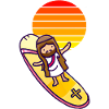 Christian surfer Jesus