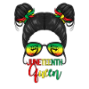 Juneteenth Queen Messy Bun Black Womens Juneteenth