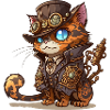 Steampunk Cat Katze