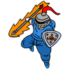 Cool knight wearing hoodies