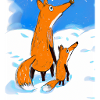Fox in the snow