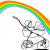 Stroller under the rainbow