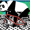 Panda sur le vélo