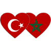 Turkey Morocco Flag Heart