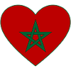 Morocco Flag Heart