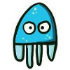 funny blue jellyfish