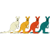 4 Kangaroos in Australia