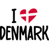 I Love Denmark Flag