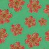 Red flower patterns