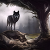 Wolf in the forest