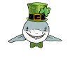 Poisson lutin requin trèfle Saint-Patrick