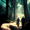 Altes Ehepaar Hand in Hand