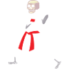 Karate Red Belt Skull